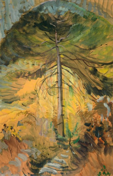 Emily Carr, Happiness, 1939, oil on paper, 84.8 x 54 cm, University of Victoria Art Collection, Gift of Nikolai and Myfanwy Pavelic 