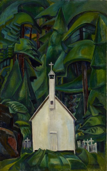 Emily Carr, Indian Church, 1929, oil on canvas, 108.6 x 68.9 cm,  ART GALLERY OF ONTARIO, Bequest of Charles S Band, Toronto. 
