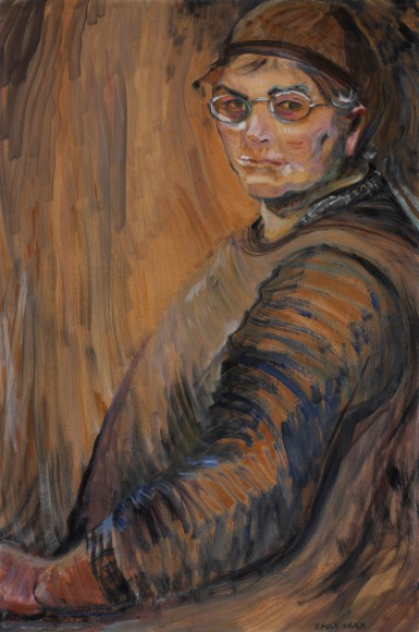 Emily Carr, Self-portrait, 1938-1939, oil on wove paper, mounted on plywood, 85.5 x 57.7 cm, National Gallery of Canada, Ottawa, Gift of Peter Bronfman, 1990, Photo © NGC 