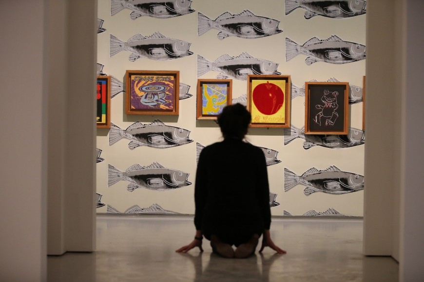 Andy Wharhol's artwork. Magnificent Obsessions: The Artist as Collector, Barbican Art Gallery © Peter MacDiarmid, Getty Images